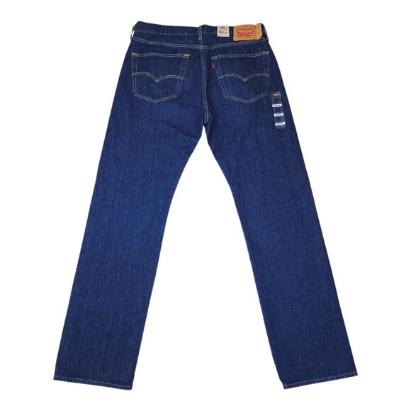 Levis 501 Mens Straight Leg Jeans 36x34 Blue Denim IRREGULAR, No Noticable Flaws - Picture 13 of 13